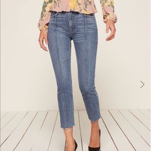 Reformation seamed jeans